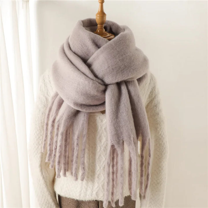 Josie | Women's Oversized Cozy Scarf - Length (cm):240 x 38 cm;Color:Beige