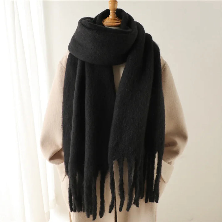 Josie | Women's Oversized Cozy Scarf - Length (cm):240 x 38 cm;Color:Black