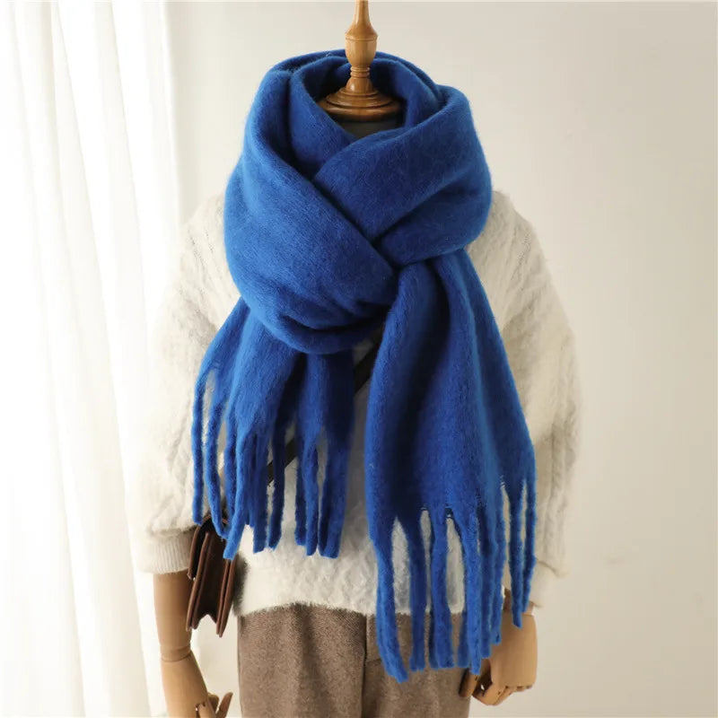 Josie | Women's Oversized Cozy Scarf - Length (cm):240 x 38 cm;Color:Blue