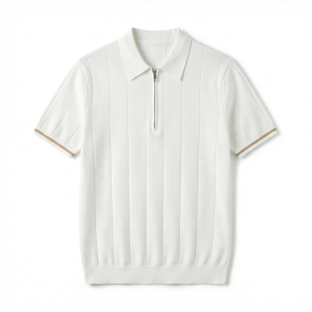 Julian Knit Polo - Color:White;Size:S