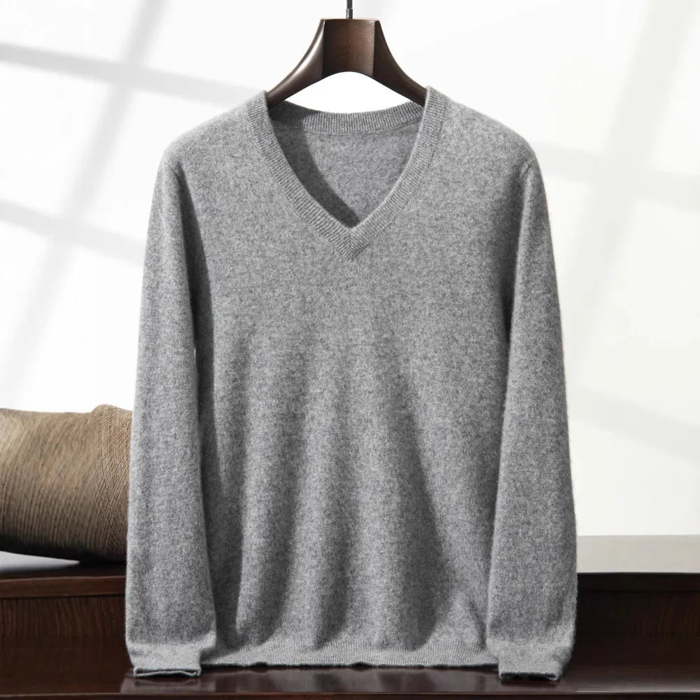 Julian | Men's Cashmere Sweater - Gray
