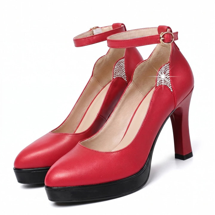 Julianna Pointed Pumps - Color:Red;Size:35