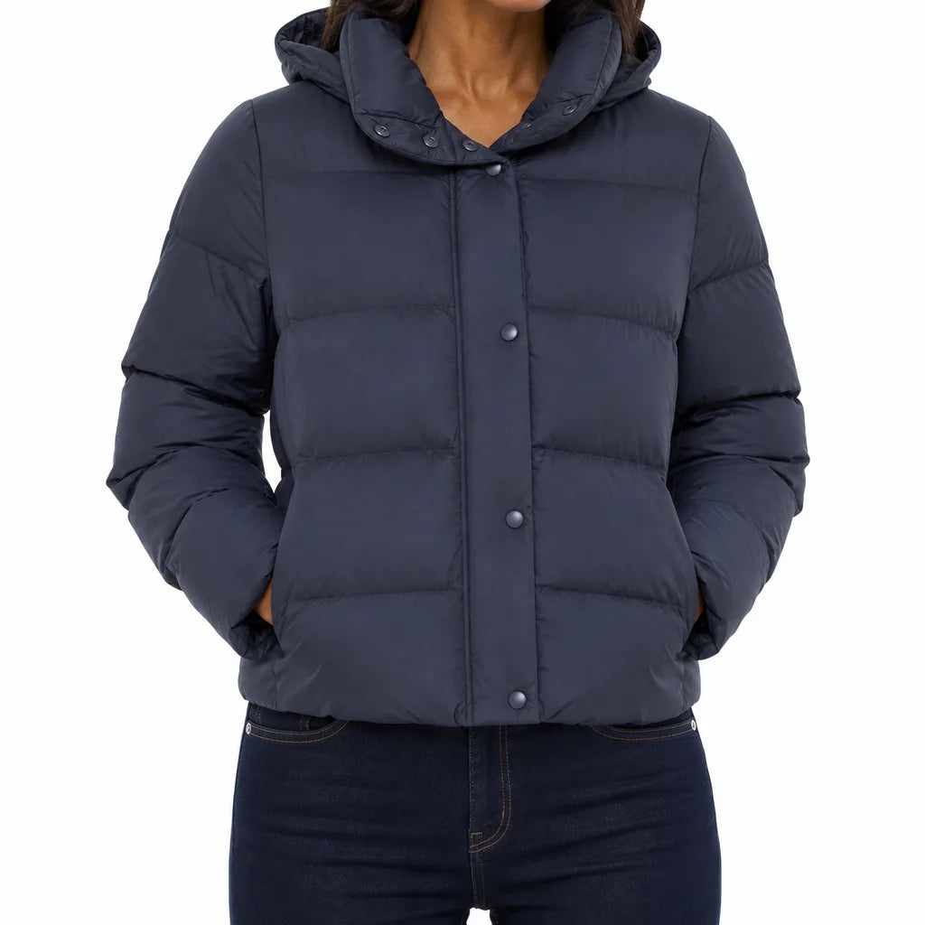 Juliette | Womens Lightweight Puffer Jacket - Color:Blue;Size:XS