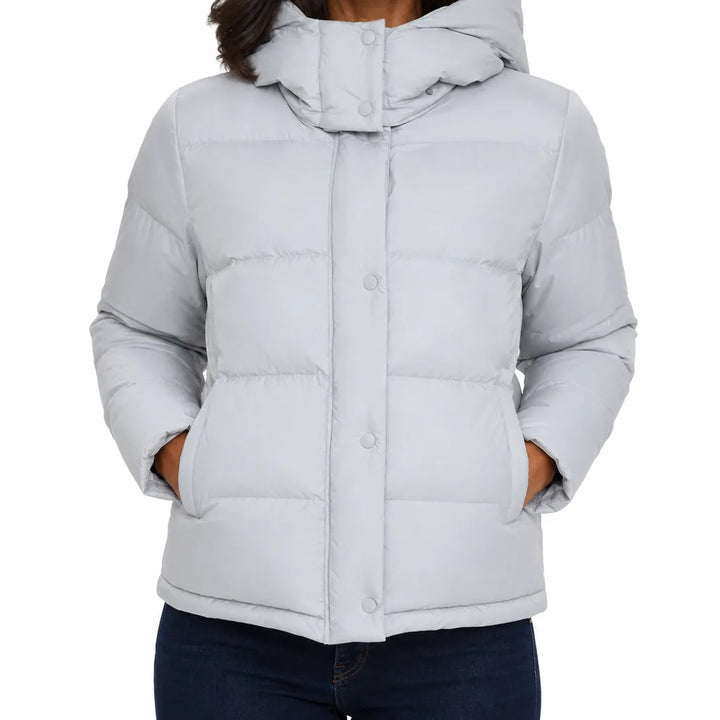 Juliette | Womens Lightweight Puffer Jacket - Color:Gray;Size:XS