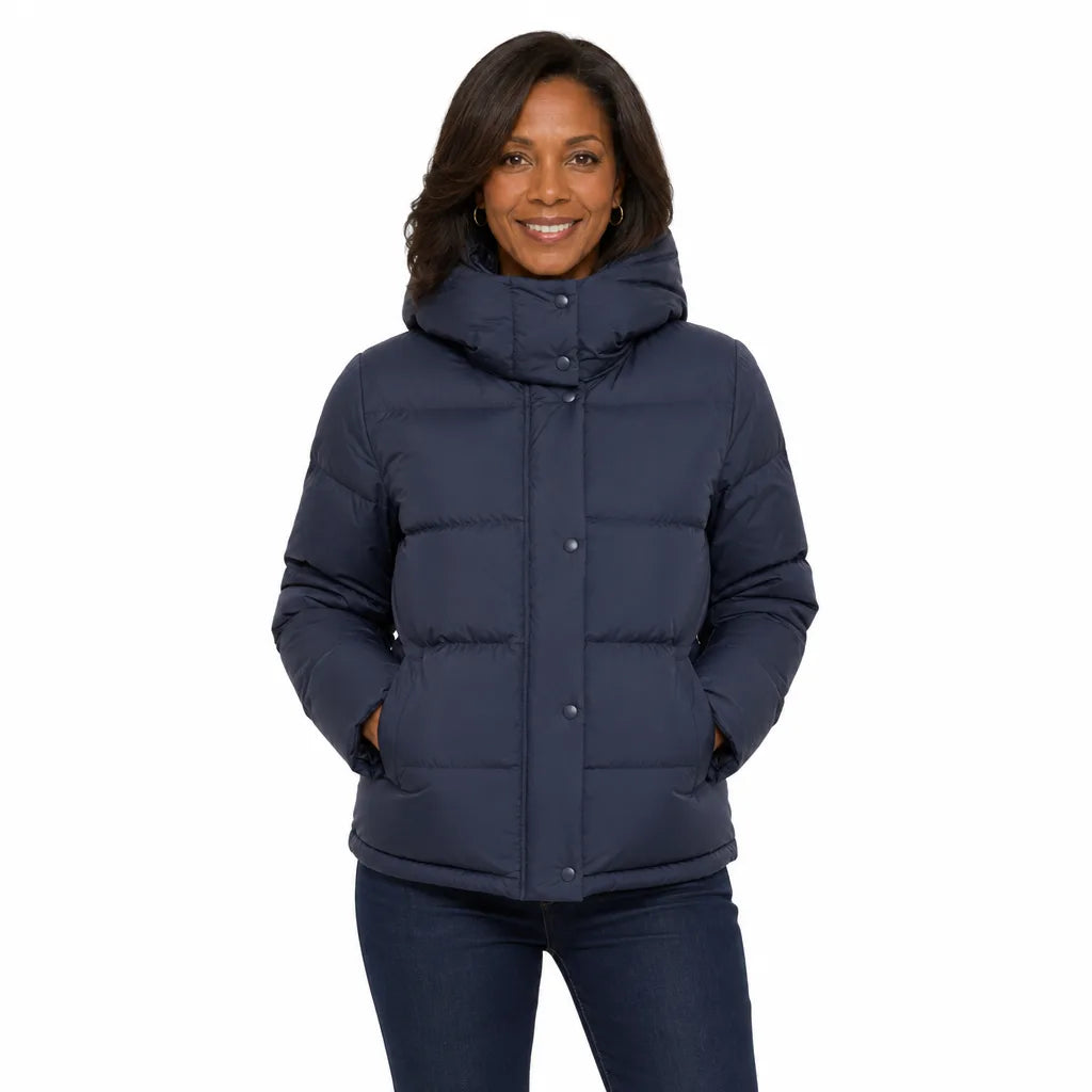 Women's Blue Julius Hooded Puffer Jacket