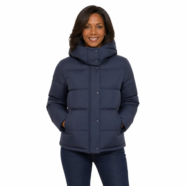 Women's Blue Julius Hooded Puffer Jacket