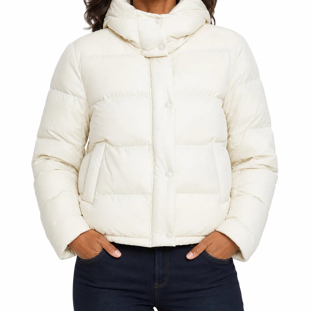 Juliette | Womens Lightweight Puffer Jacket - Color:White;Size:XS
