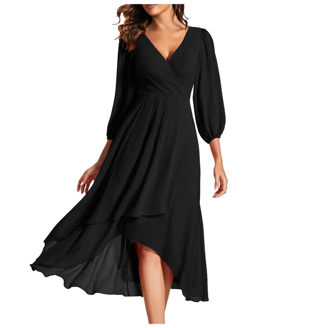 Kacey | Women's Elegant Maxi Dress - Color:Black;Size:S
