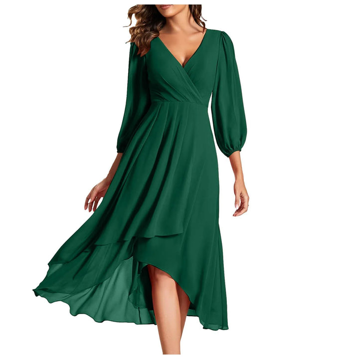 Kacey | Women's Elegant Maxi Dress - Color:Dark Green;Size:S