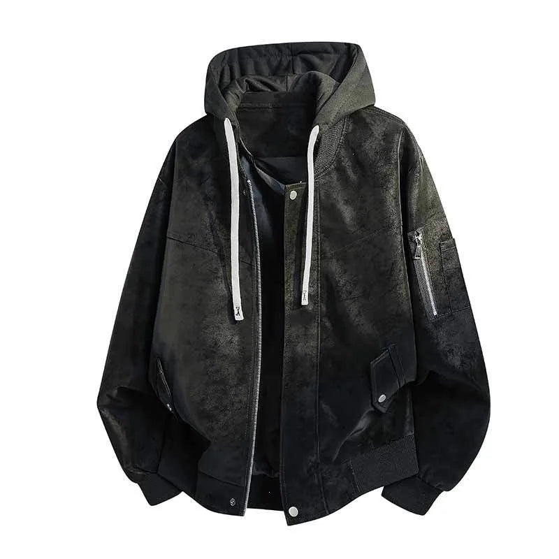 Kaiden | Men's Hooded Utility Jacket  - Color:Black;Size:S