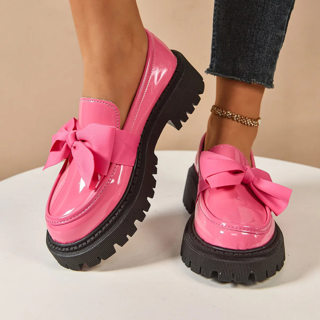Kathleen | Women's Orthopedic Platform Loafers - Color:Pink;Size:35
