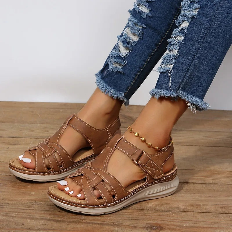 Kathryn | Women's Orthopedic Sandals - Color:Brown;Size:35