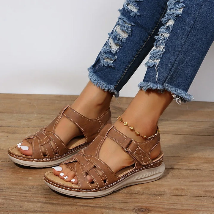 Kathryn | Women's Orthopedic Sandals - Color:Brown;Size:35