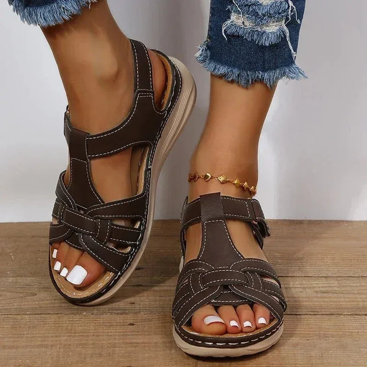 Kathryn | Women's Orthopedic Sandals - Color:Dark Brown;Size:35