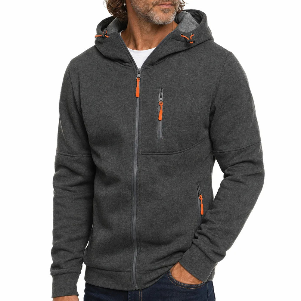 Men's Gray Ashby Hooded Zip Jacket