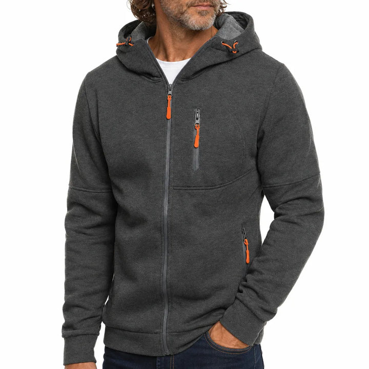 Men's Gray Ashby Hooded Zip Jacket