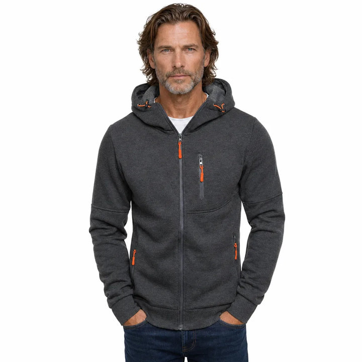 Men's Gray Ashby Hooded Zip Jacket