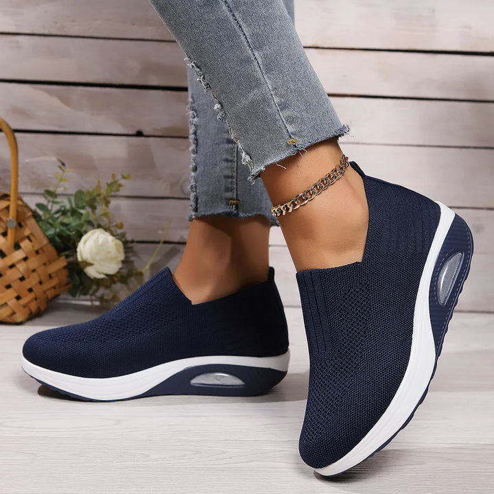 Kelly | Women's Cushioned Orthopedic Sneakers  - Color:Dark Blue;Size:36