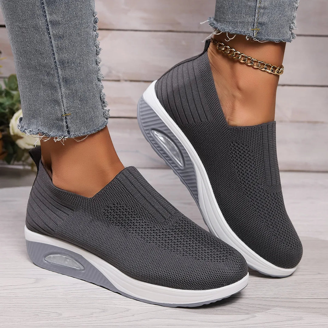 Kelly | Women's Cushioned Orthopedic Sneakers  - Color:Gray;Size:36
