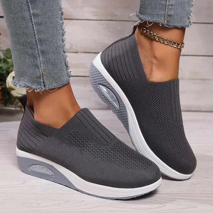 Kelly | Women's Cushioned Orthopedic Sneakers  - Color:Gray;Size:36