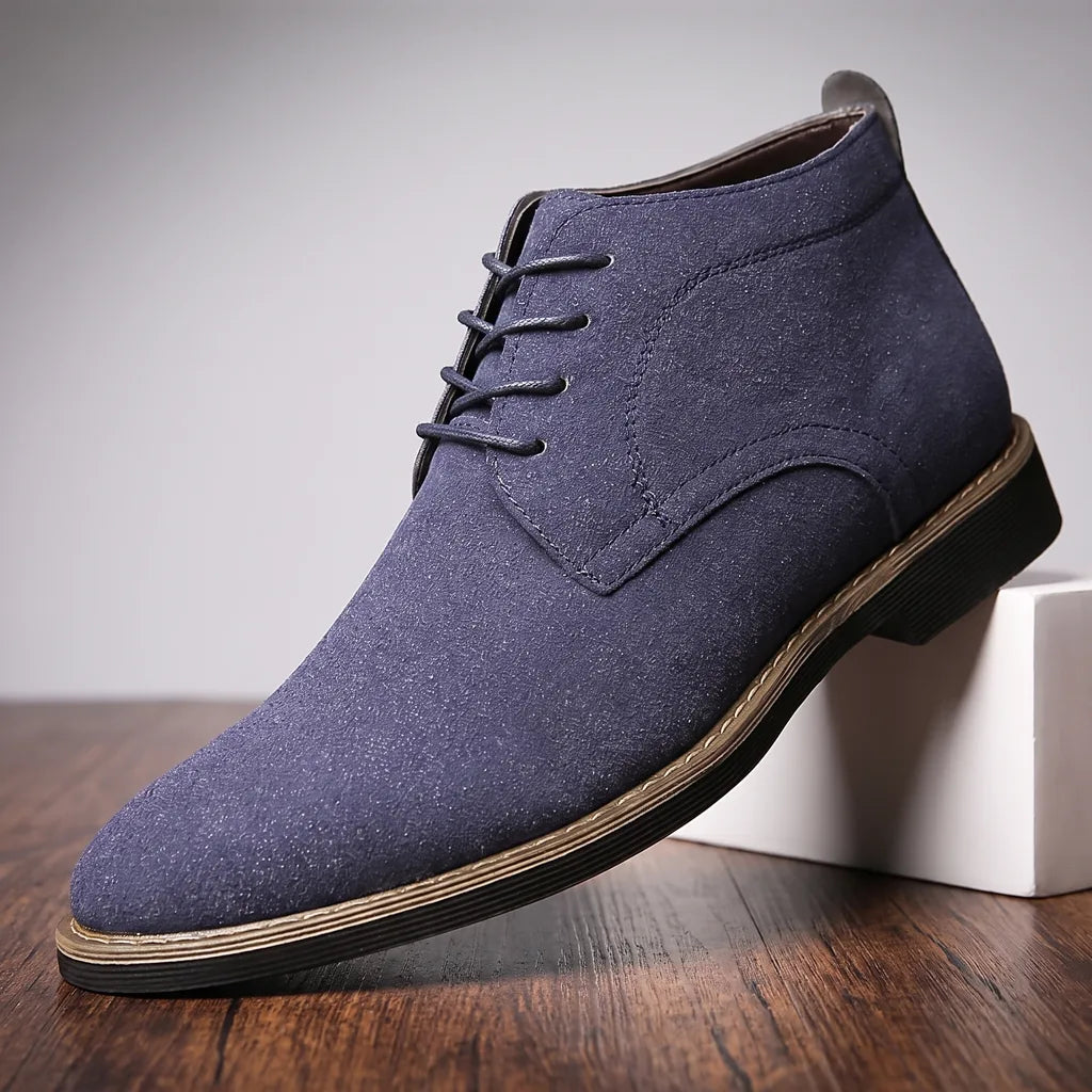 Men's Blue Freya Side-Zip Chelsea Boots