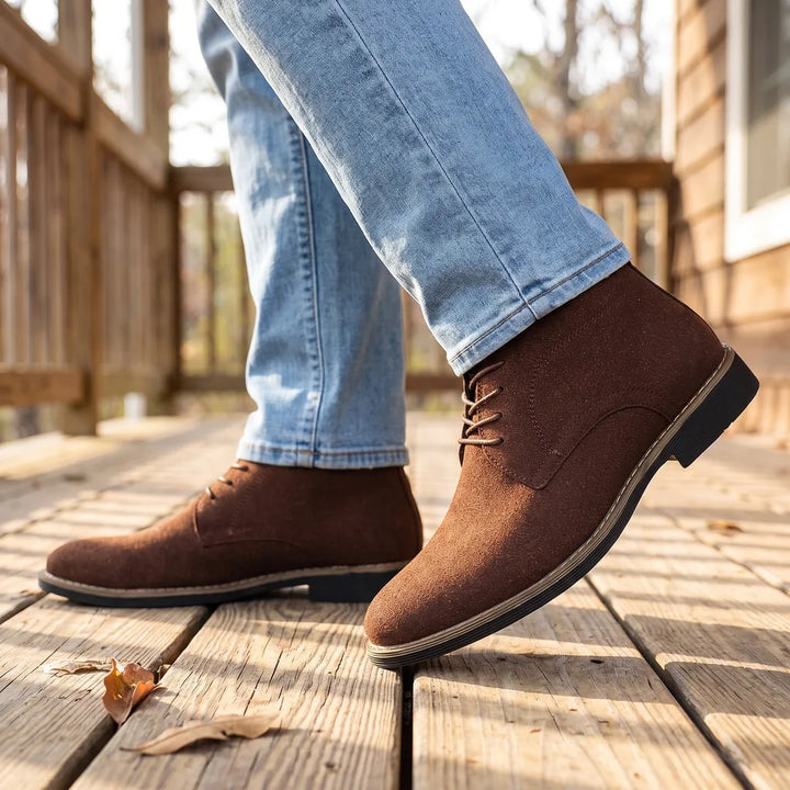 Men's Brown Freya Side-Zip Chelsea Boots
