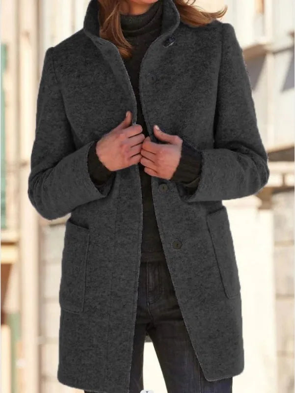 Kemp | Women's Cozy Trench Coat - Size:XS;Color:Black