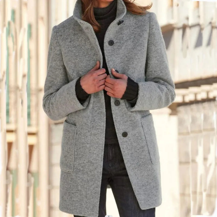 Kemp | Women's Cozy Trench Coat - Size:XS;Color:Gray