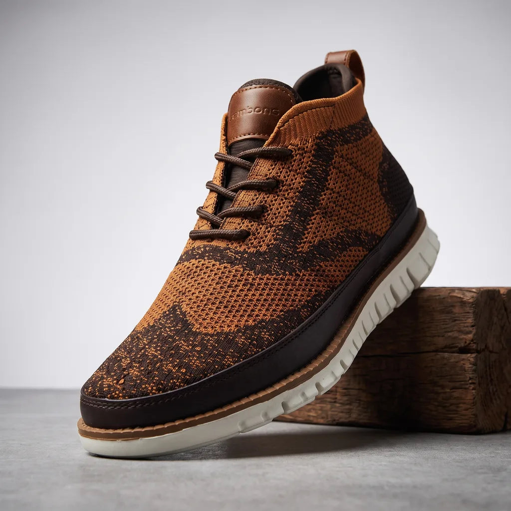 Kendrick High Top Sneakers - Color:Brown;Size:40