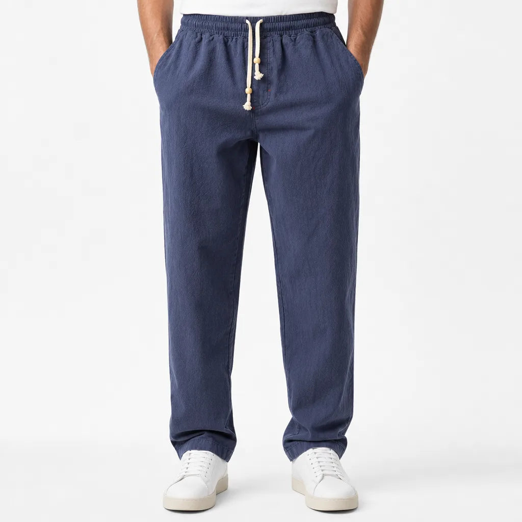 Kenji | Mens Loose Fit Baggy Pants - Color:Blue;Size:S