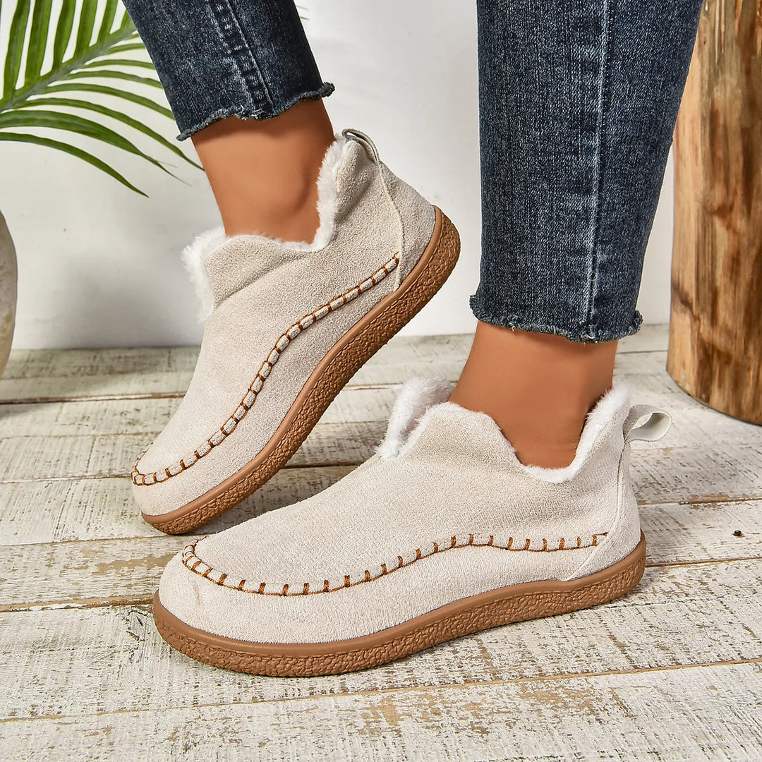 Kiera | Women's Orthopedic Non-Slip Ankle Boots  - Color:Beige;Size:36