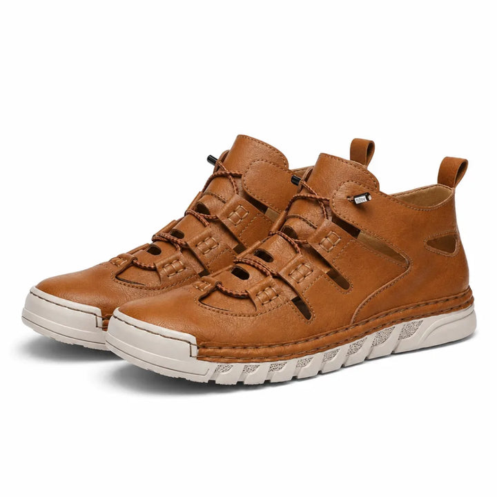Kingsley Mid-Top Casual Sneakers - Color:Brown;Size:39