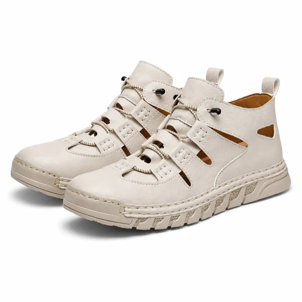 Kingsley Mid-Top Casual Sneakers - Color:White;Size:39