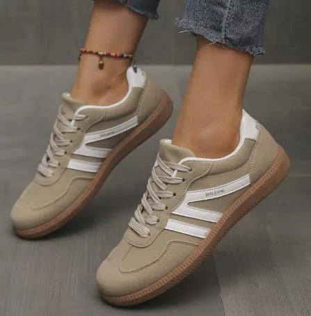Kirsty | Women's Wide Toe Box Orthopedic Sneakers  - Color:Khaki;Size:36