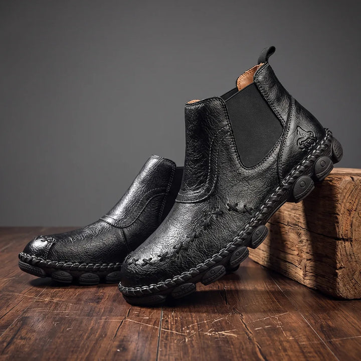 Kody | Men's Vintage Chelsea Boots  - Color:Black;Size:38