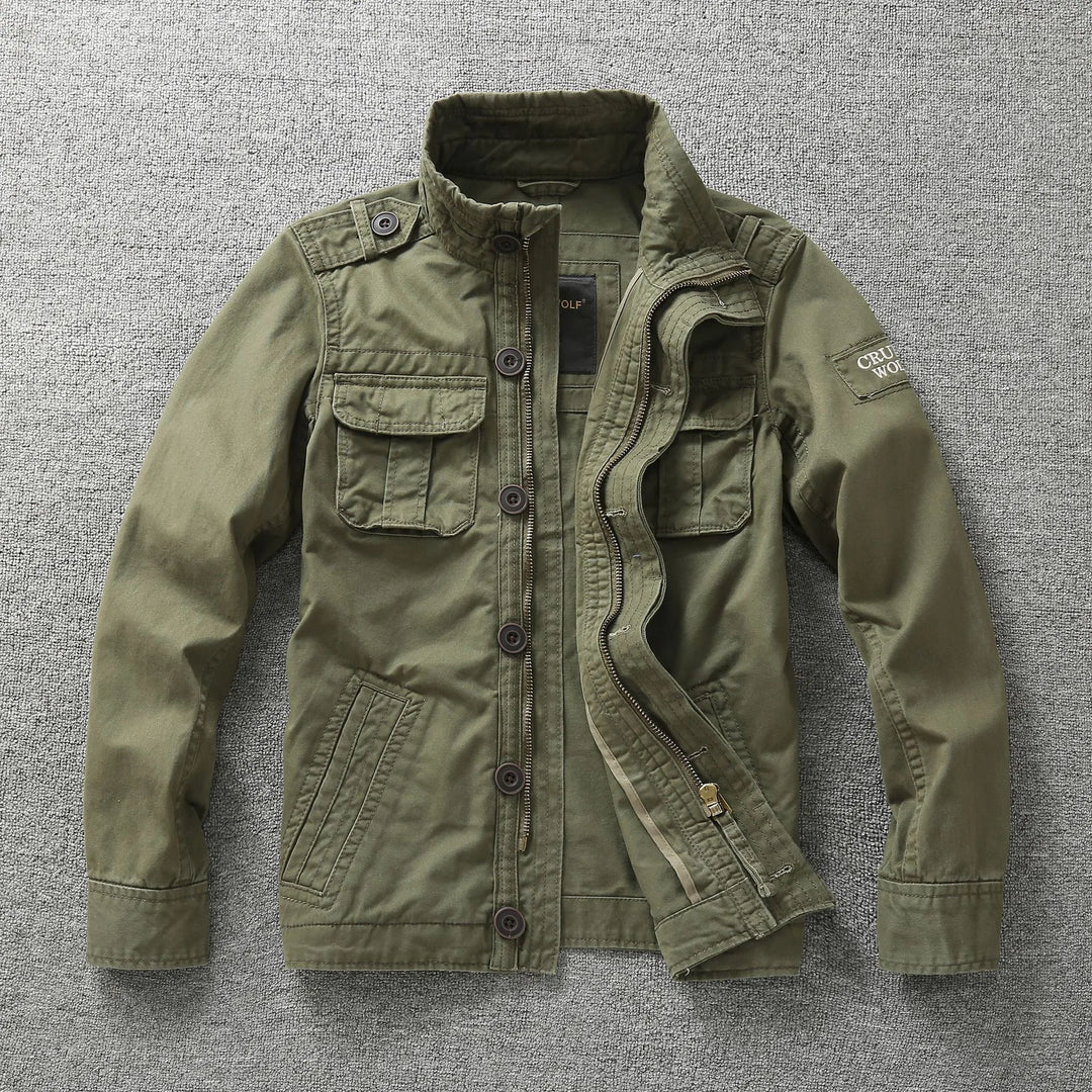 Kyle | Men's Military Field Jacket  - Color:Green;Size:XS