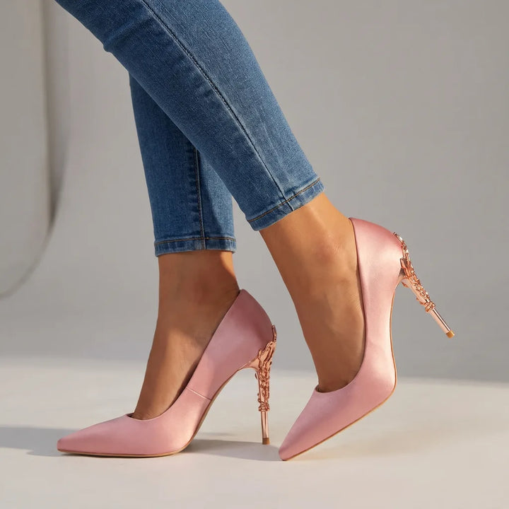 Kylie | Women's Elegant Heels  - Color:Pink;Size:35