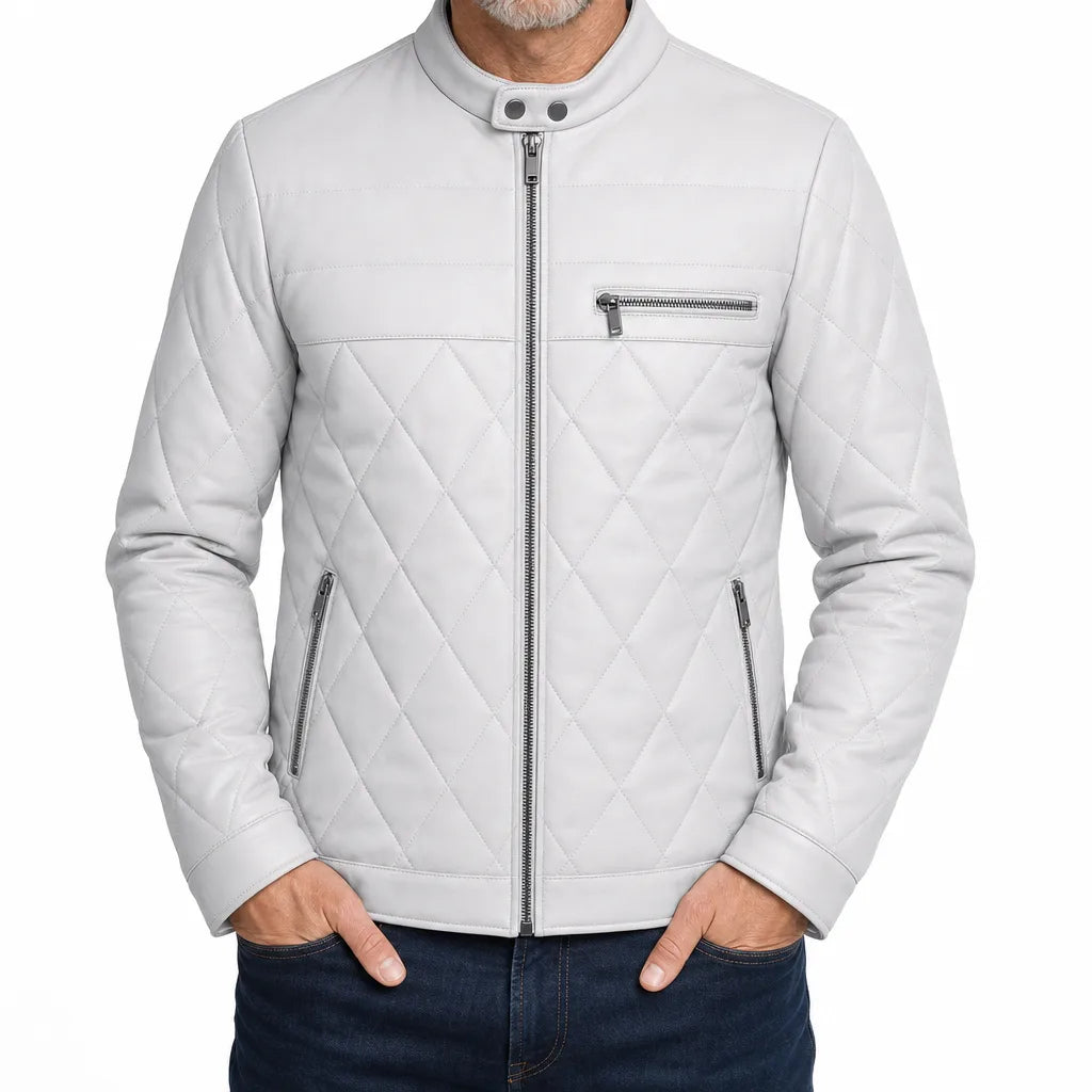 Landon | Quilted Jacket - Color:Beige;Size:S