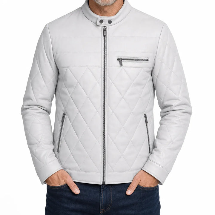 Landon | Quilted Jacket - Color:Beige;Size:S