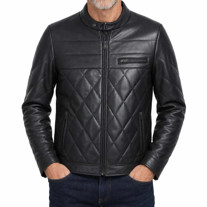 Landon | Quilted Jacket - Color:Black;Size:S