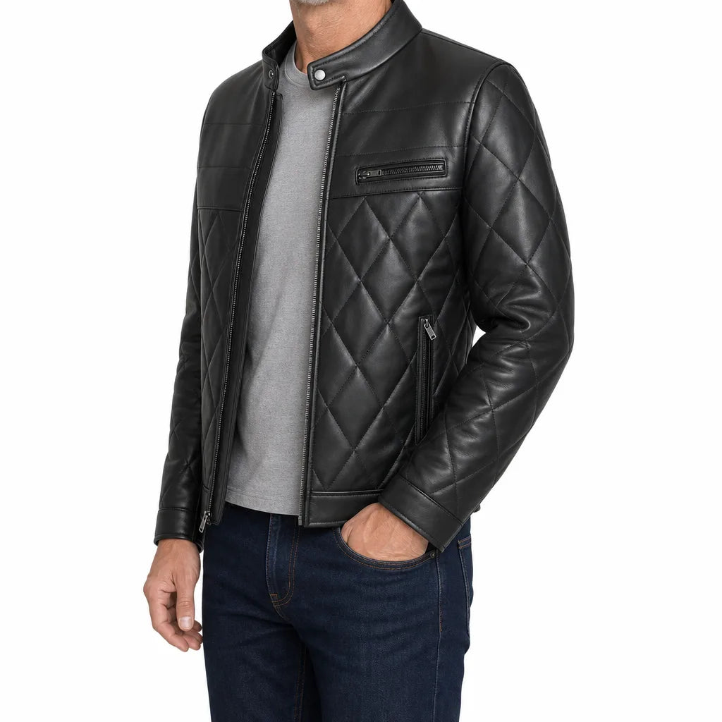 Men's Black Morrow Stand Collar Jacket