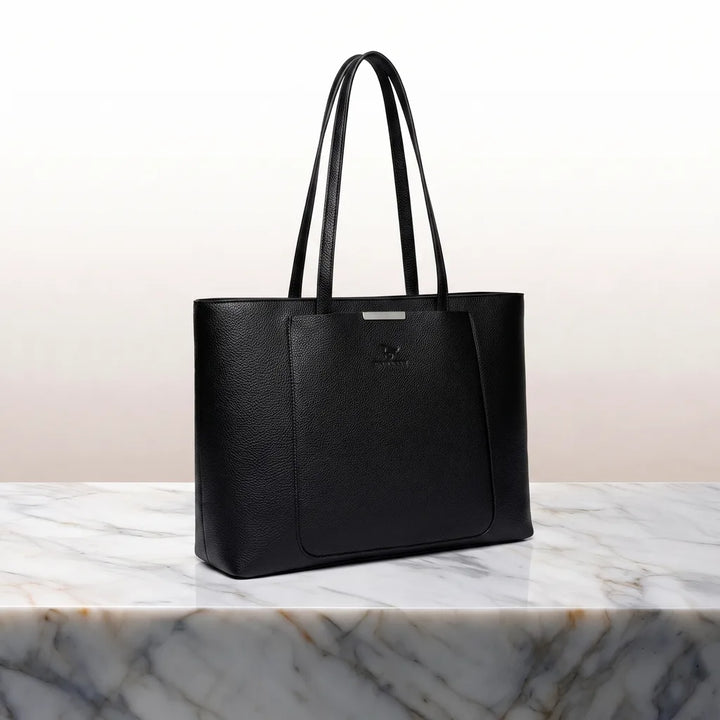 Women's Black Leopold Large Tote Bag