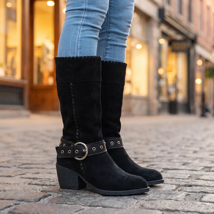 Women's Black Stanton Pointed Riding Boots