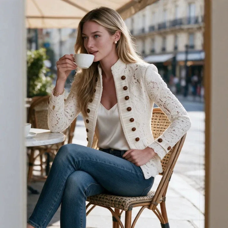Women's Lennox | Women's White Lace Jacket