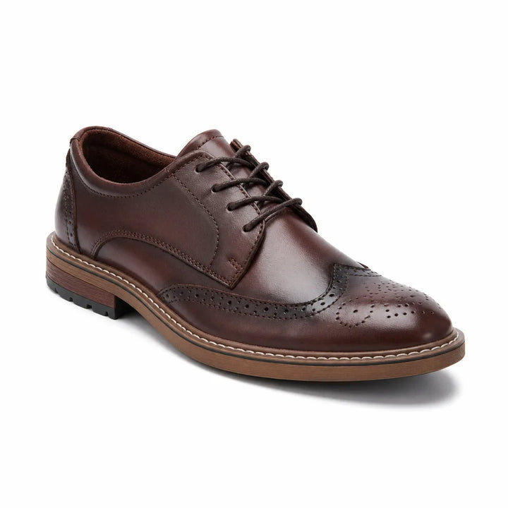 Men's Brown Levine Leather Brogue Derbies