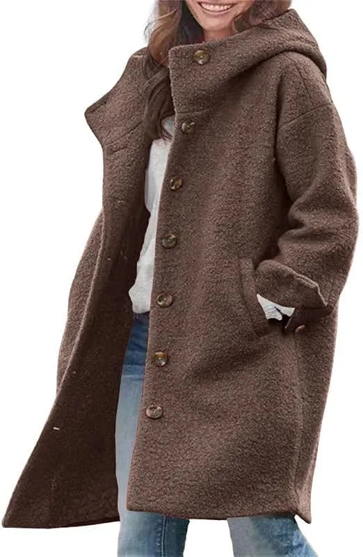 Leyla | Women's Winter Trench Coat  - Color:Brown;Size:XS