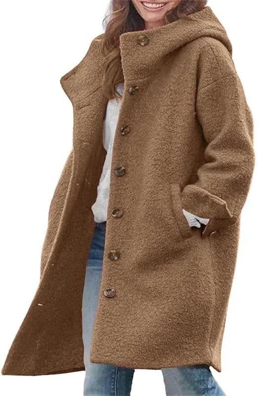 Leyla | Women's Winter Trench Coat  - Color:Light Brown;Size:XS