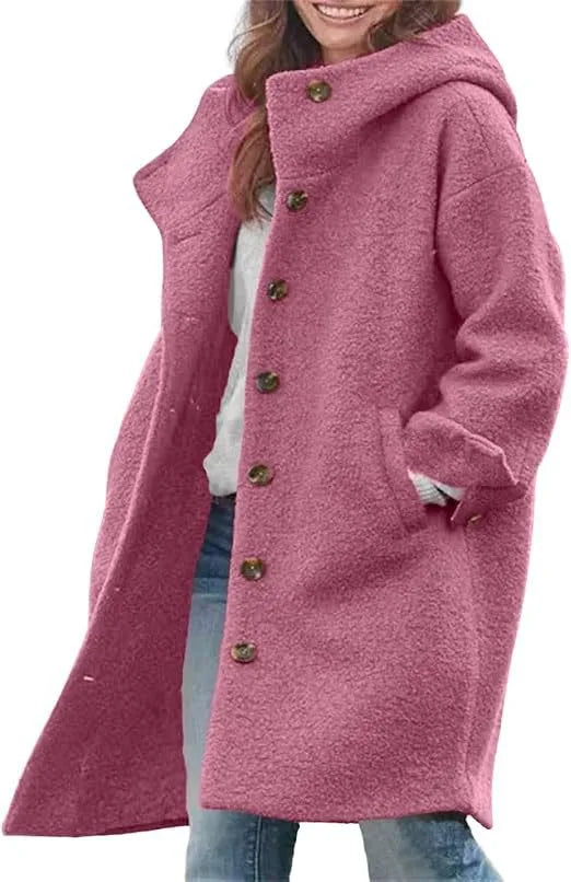 Leyla | Women's Winter Trench Coat  - Color:Peach;Size:XS