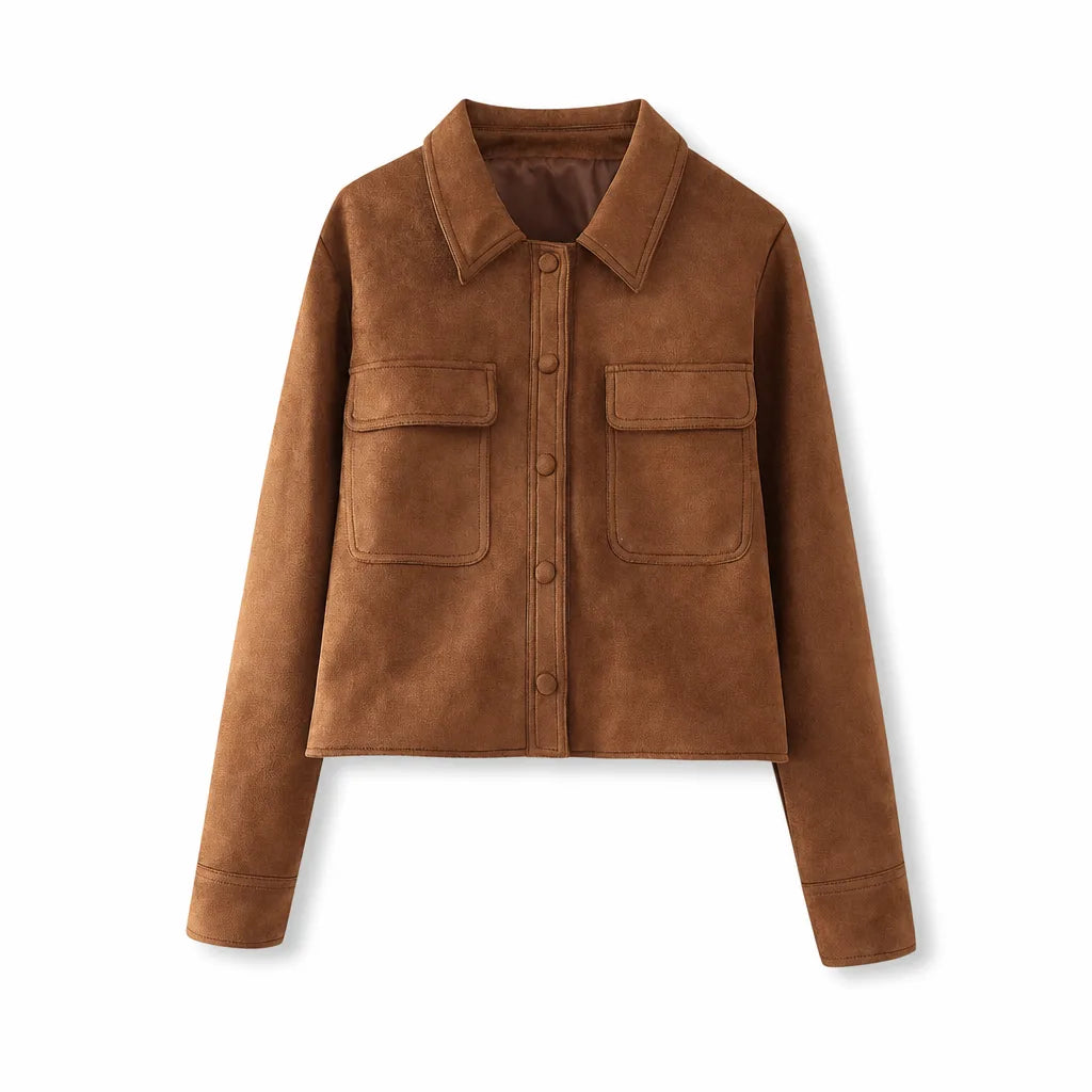 Women's Brown Pruitt Button Front Jacket