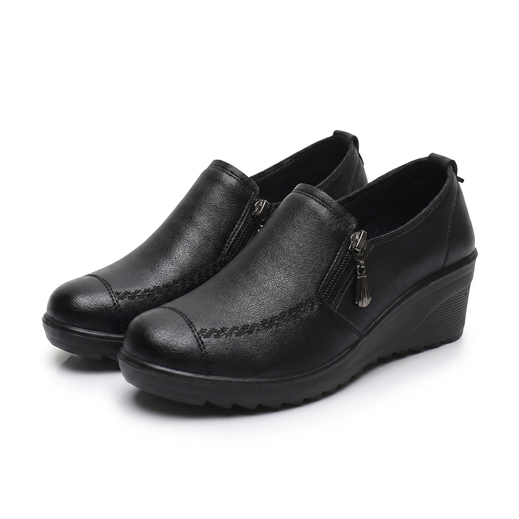 Lillian Bird Wedge Pumps - Color:Black;Size:35